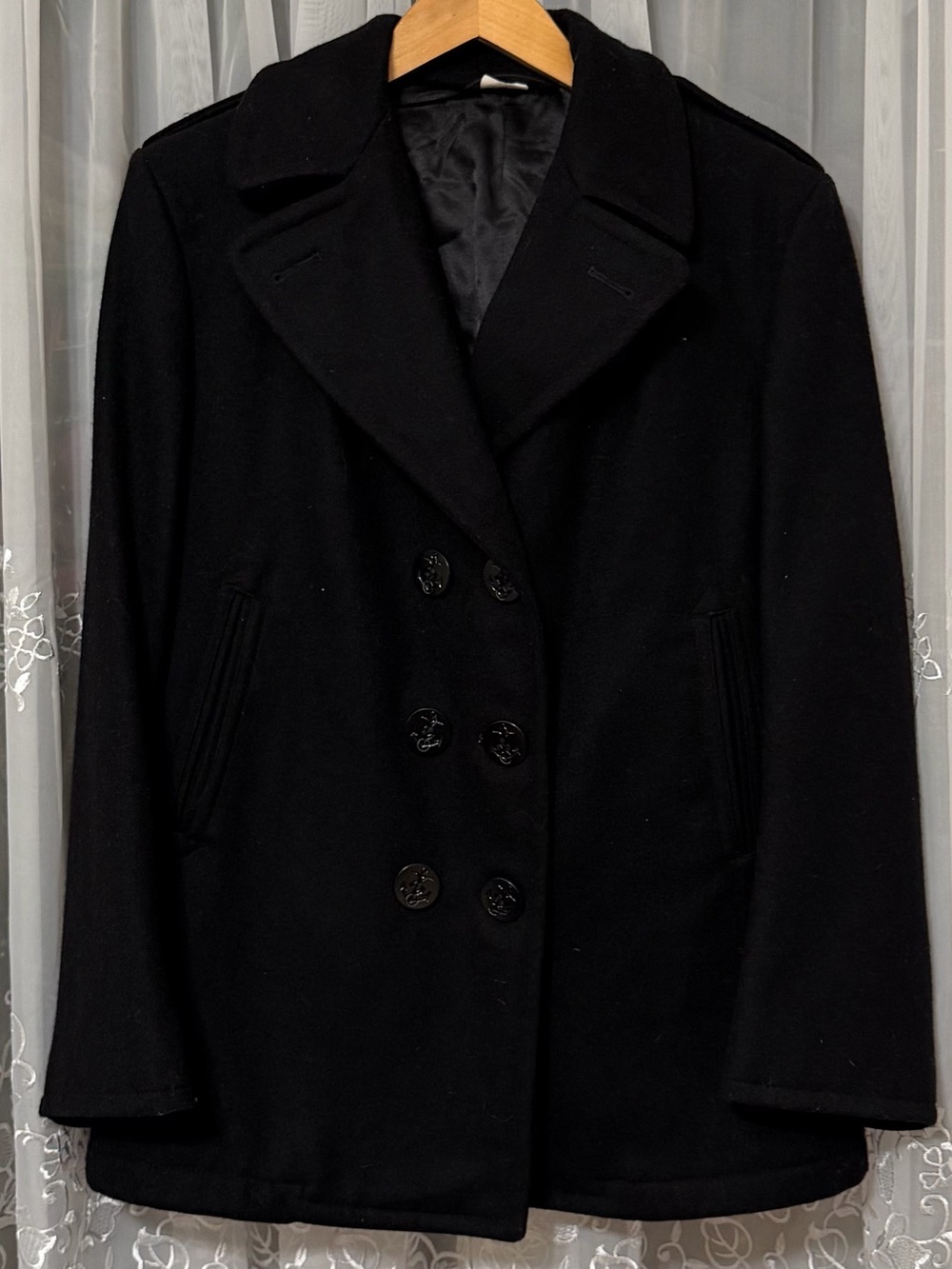 US Navy Wool Pea Coat - Size 10R
